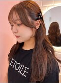 顔周りカット/ブラウンベージュ