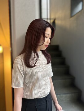 テテ ニコ(tete nico) 【大前晴奈】ブリーチベースのデザインカラー/ルビーカラー