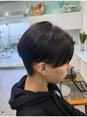 センターマッシュ、ボルドーカラー☆