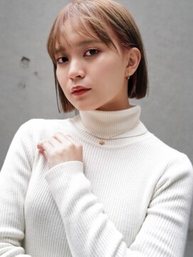 アレンヘアー 梅田店(ALLEN hair) ショートボブ/切りっぱなしボブ/透明感ベージュ