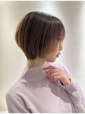 ショートボブ小顔くびレイヤー顔まわりカット
