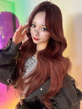 ユーフォリア 渋谷グランデ(Euphoria SHIBUYA GRANDE) ヨシンモリ　韓国ヘア　オレンジブラウン　暖色カラー　美髪