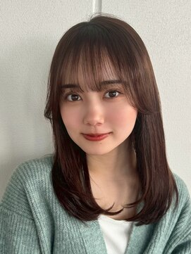 ファルベ(Farbe) ホワイトグレージュ/ミニウルフ/デジタルパーマチェリーブラウン