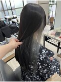 グレーブラック×シルバーインナーカラーデザインカラー