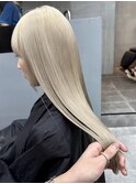 【GEEKS渋谷】スーパーロング/ホワイトブロンド/艶髪/ハイトーン