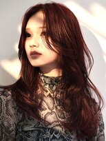 ピークアブー 原宿ハラカド(PEEK-A-BOO) ロングレイヤー顔まわり海外風大人女子暖色系20代EnglishOK
