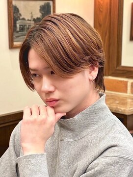 ヒロギンザバーバーショップ 神楽坂店(HIRO GINZA BARBER SHOP) センターパートナチュラル