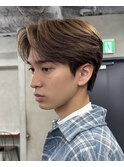 メンズセンターパート
