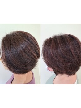 丁寧なカウンセリングで髪の状態を見極めて、ダメージを抑えた白髪カラーリング♪[佐倉/佐倉駅/白髪ぼかし]