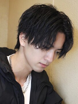 エルマーク 梅田(L-MARK) センターパート/波巻きパーマ/スパイラルパーマ/men's