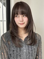 ローネス ギンザ(LONESS ginza)&nbsp;ロングレイヤー/ハッシュカット/ココアブラウン/透明感カラー