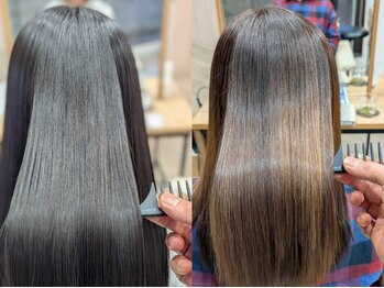 アリエス美容室南富山店の写真/【髪質改善☆酸熱TR】[うねり/広がり/エイジング毛]に徹底アプローチ！毛先までダメージレスな艶髪に◎