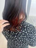 オシャマヘアー マチニワ店&nbsp;耳元からチラッとみえるオレンジインナーカラー