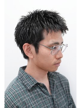 モリゲン フェローシップ レグ(MORIGEN fellowship REGU) メンズカット黒髪スパイキーショート0803