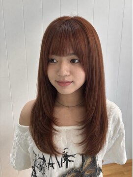 ビューバイネオリーブ 用賀店(Beau'r by neolive) ストレートパーマ縮毛矯正ダークパープル夏ミルクブラウン[用賀]