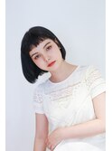 オン眉ストレートボブ