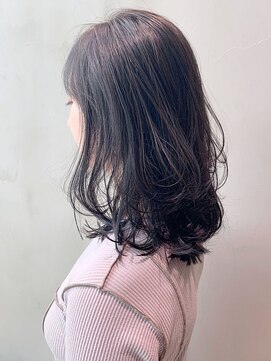 アルバム 銀座(ALBUM GINZA) レイヤーカット_オリーブカラーハイライトカラー_ba308243