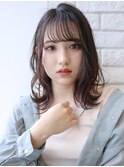 ふんわりウェーブ_エアリーミディショートパーマ_58075