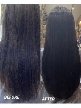 ナインヘア(9ine hair) ハイブリーチ、ハイダメージvs水素ストレート