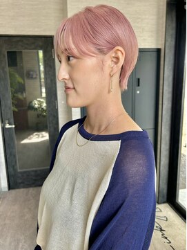 リンクバイビセ 髪質改善(link by vise) #ピンクカラー#ケアブリーチ#ブリーチカラー#ショート