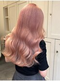 5045ベビーピンク艶髪ハイトーンカラー韓国ヘアホワイトピンク