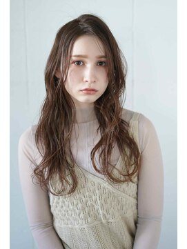シェル 立川(shell) くびレイヤーエモージュ前髪ピンクベージュワンカール【立川】
