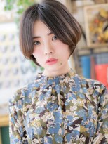 カバーヘアアンドスパ ブリス 浦和(COVER HAIR&SPA bliss)&nbsp;センターパートひし形ショート暗髪大人ボブh3浦和20代30代40代