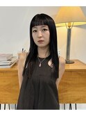 オン眉黒髪ロング