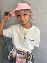 ペレ 梅田(PELE) 前髪/アンブレラカラー/こなれミディ/イメチェン/ウェーブパーマ