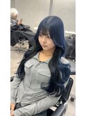 ブルーカラー/ブルーブラック/インナーカラー/インナーブラック