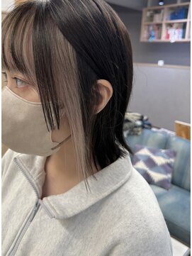 リノショアーズ 元町店(RINOSHORES) 20代30代40代小顔カットインナーカラー透け感ナチュラルボブ