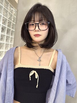 ロンドローズ 名古屋(Lond damaskRose) 顔周りダブルカラー名駅ブリーチ 髪質改善 ボブ 韓国571