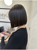 メルティカラー似合わせカットウェーブミディアム縮毛矯正ボブ