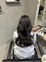 ラック(LUCK)&nbsp;ダークグレー/船橋/くすみベージュ/細めハイライト