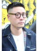 クロップスタイル×スキンフェード×アップバング/20代30代40代