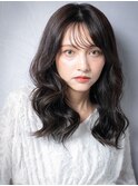 デジタルパーマ美髪黒髪アッシュ韓国風巻きロングv越谷30代40代