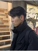 ニュアンスパーマ/メンズカット/センターパート/波巻きパーマ