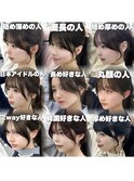 韓国ヘア　2wayバング  レイヤーカット くびれヘア  顔周り/