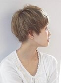 丸みショートボブ/ホワイトブロンド◎ブリーチ◎20代～50代
