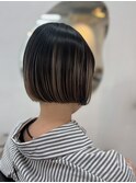 グラデーションハイライトボブ