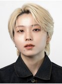 韓国センターパートコンマバングフェザーパーマニュアンスパーマ