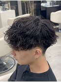 熊本メンズカット フリンジパーマ スパイラル
