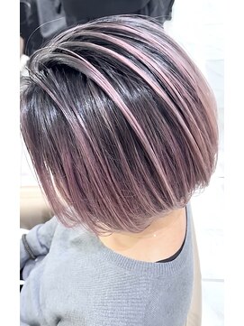 アッシュ 大宮店(Ash) コントラストピンクグレージュハイライトバレイヤージュ