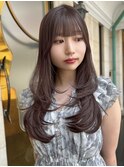 レイヤー/ワンホン/韓国/ハッシュカット/グレージュ/髪質改善
