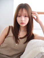 キネン バイ ツリー 宇都宮(kinen by tree)&nbsp;艶ストレートロングメルティカラーのシースルー前髪美髪