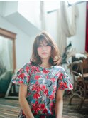 大人カジュアル、フリンジバング
