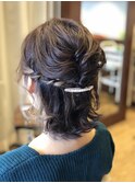 ハーフアップ