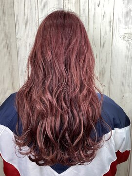 アンダーバーホワイト 南海難波店(_WHITE) 【＿white+】strawberry pink×大人ロングスタイル