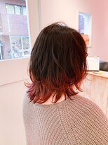 ムーン(moon) #縮毛矯正#ストレート#ミニウルフ#テラコッタ#くすみブルー