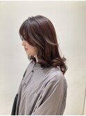 髪質改善ライト酸性デジタルパーマラベンダーベージュ